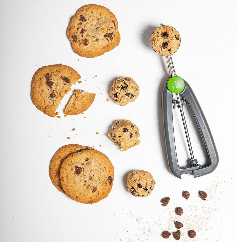 Progressive Prep Solutions by Quick Release Cookie Scoop - 1 Tbsp.,Grey - Image 2